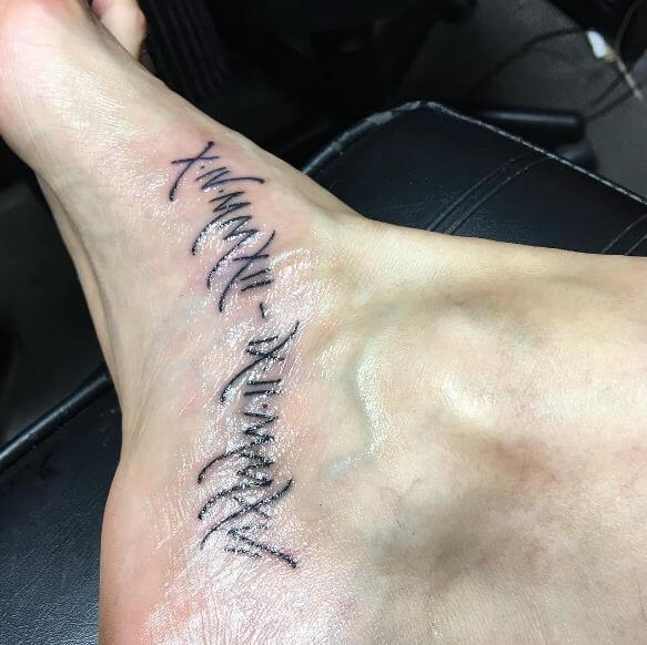 Roman Numeral Tattoos On Foot
