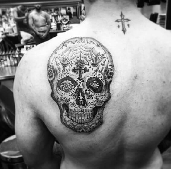 Sugar Skull Tattoo Back