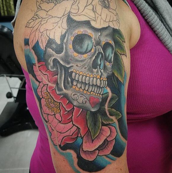Woman Sugar Skull Tattoo