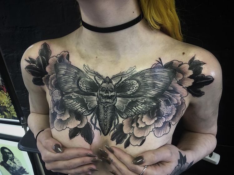 250 Mens Chest Tattoo Pieces Designs Ideas Images Gallery