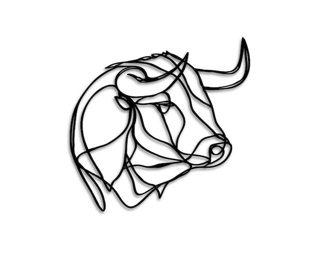 Small Simple Bull Tattoo Designs (116)