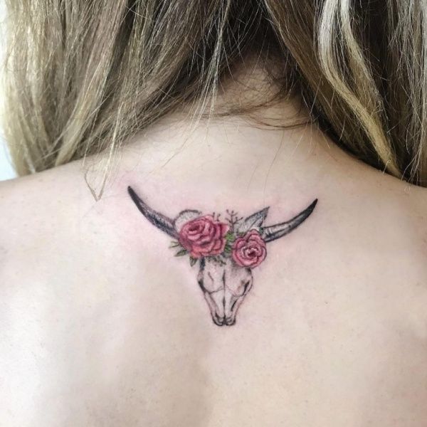 Small Simple Bull Tattoo Designs (125)