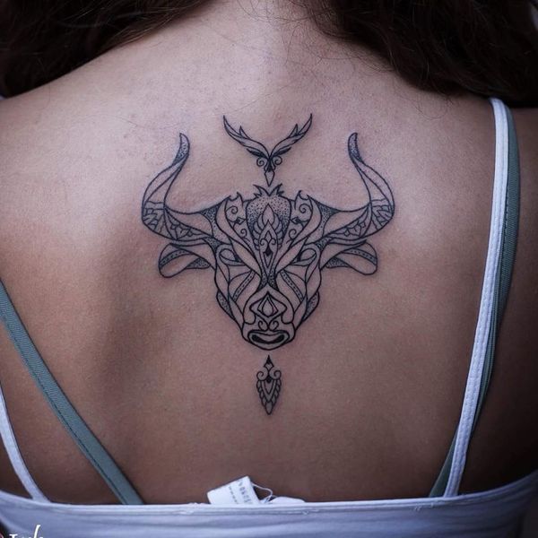 Small Simple Bull Tattoo Designs (14)