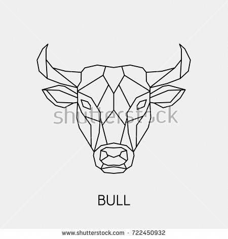 Small Simple Bull Tattoo Designs (165)