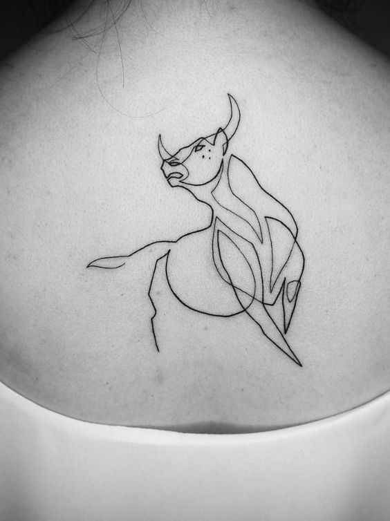 Small Simple Bull Tattoo Designs (48)