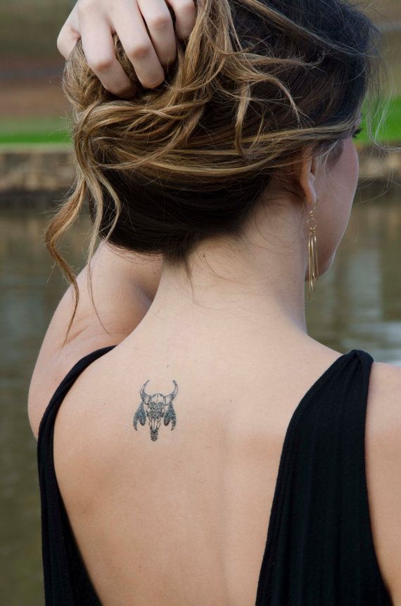 Small Simple Bull Tattoo Designs (56)