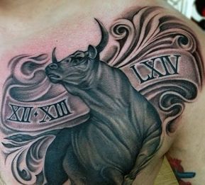 Small Simple Bull Tattoo Designs (87)