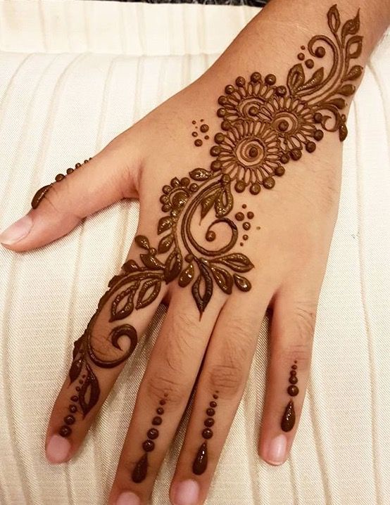 220+ Easy Mehndi Designs For Left Hand, Right Hand, Front Hand & Back ...