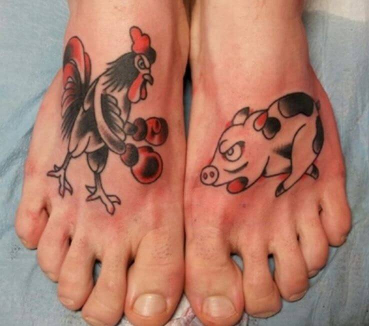 Funny Foot Tattoo