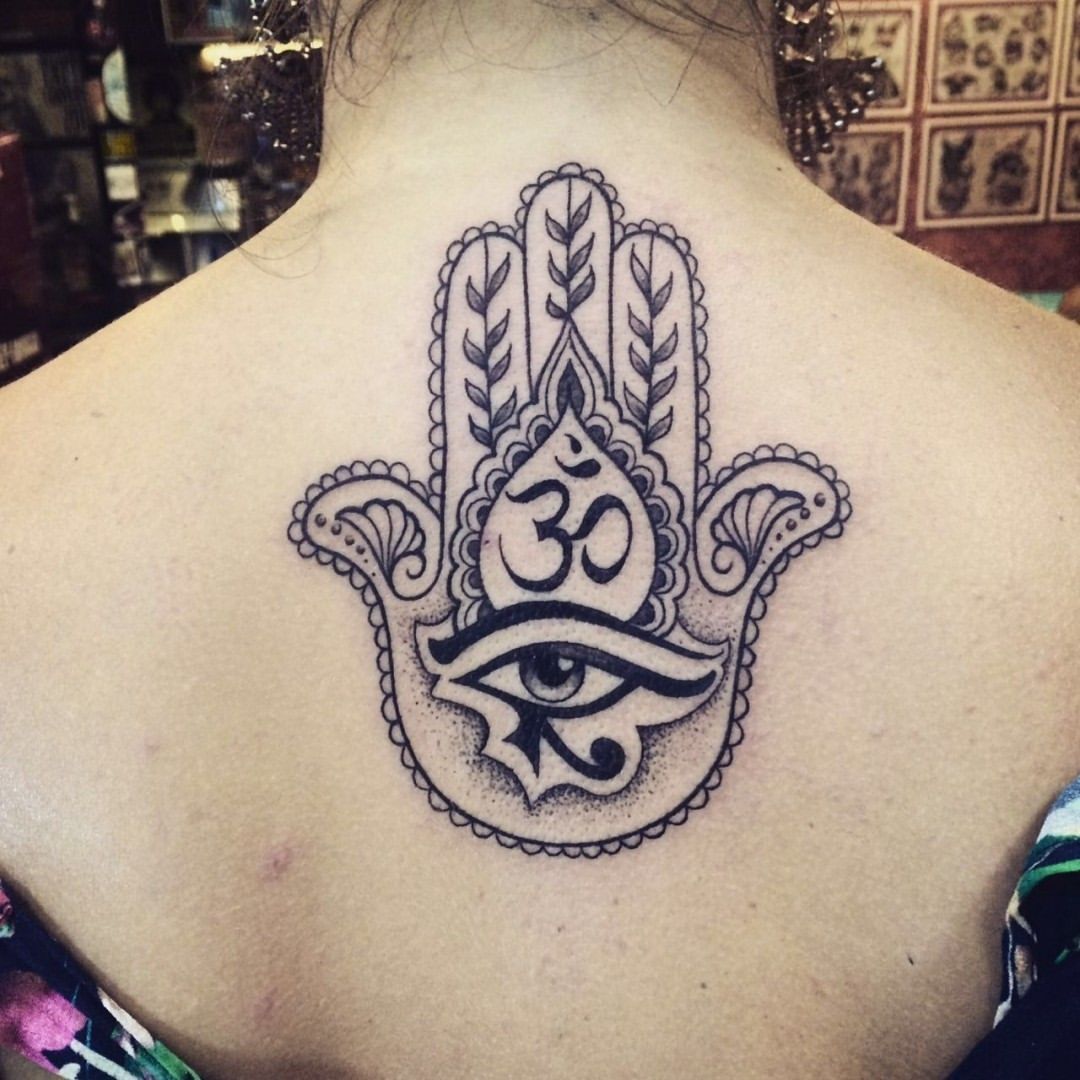 245+ Spiritual Hamsa Tattoo Designs (2020) Hand With Eye Ideas