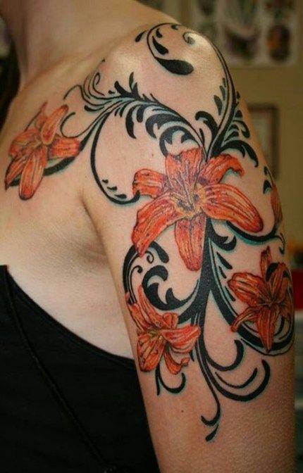 Lily Shoulder Tattoos Meaning Ideas Designs (65)