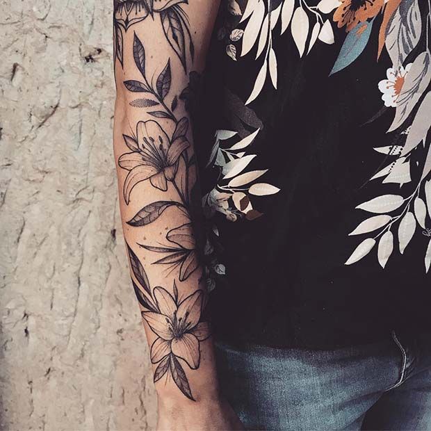 Lily Shoulder Tattoos Meaning Ideas Designs (74)