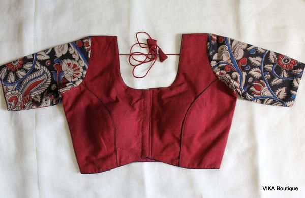 kalamkari saree work blouse designs 150