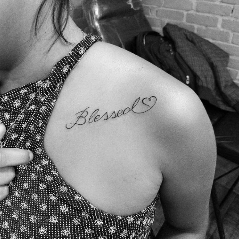Small Simple Blessing Tattoo Designs (176)