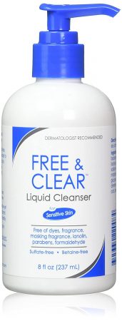 Limpador líquido GRATUITO E CLEAR para pele sensível