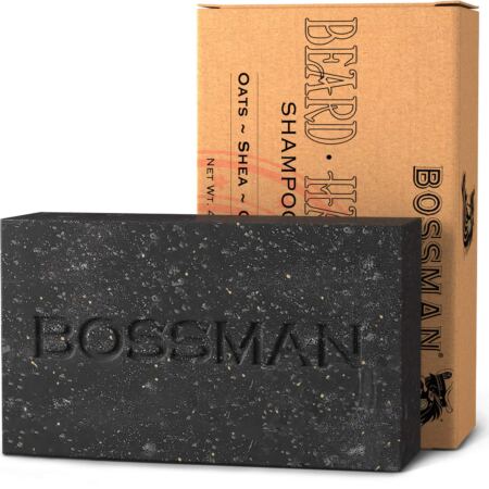 Bossman Men's Bar Soap 4 In 1 – Functions As Beard Wash Shampoo