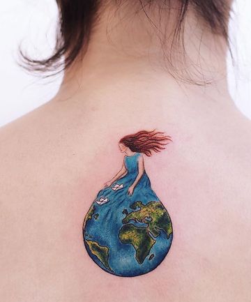 Planet Earth Tattoos 7
