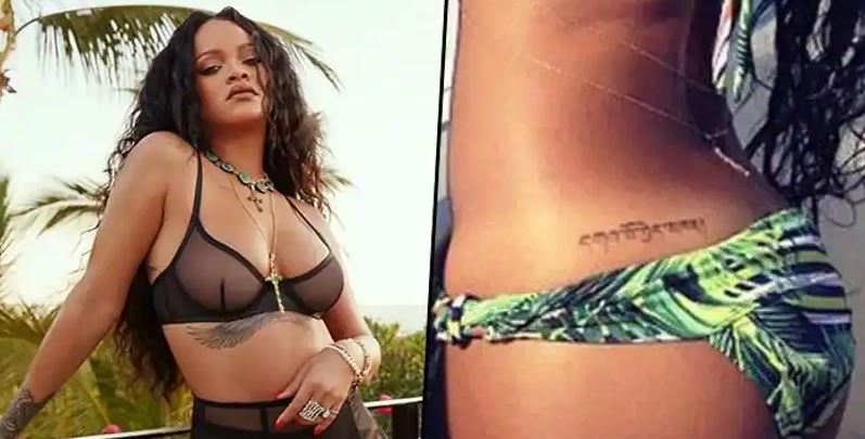 Rihanna Tattoos Hip
