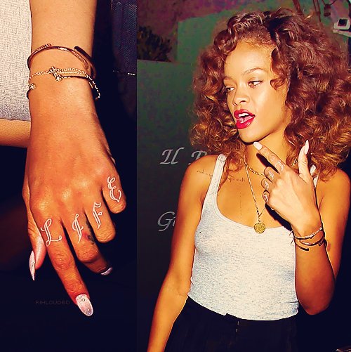 Rihanna Tattoos Thug Life