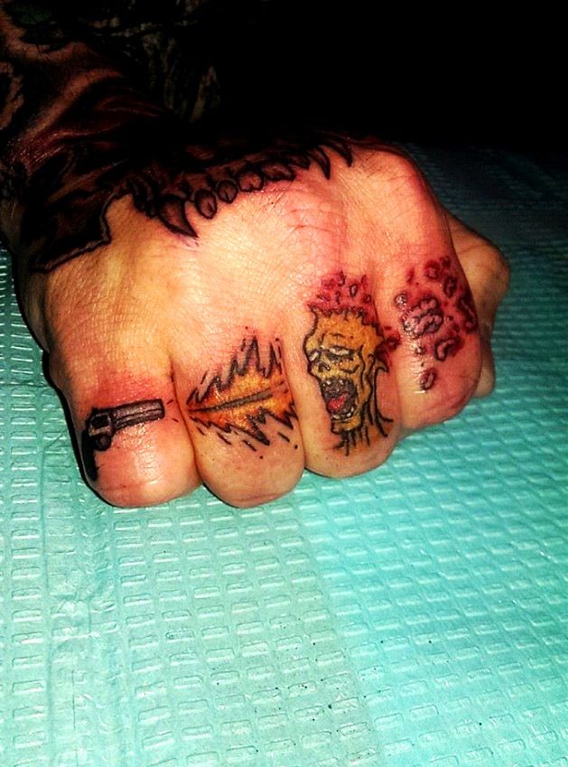 Knuckle Tattoos 129
