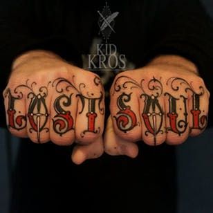 Knuckle Tattoos 166