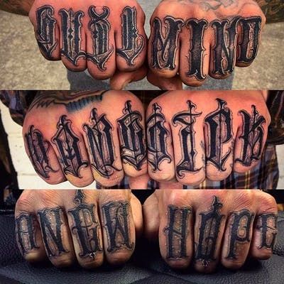 Knuckle Tattoos 42