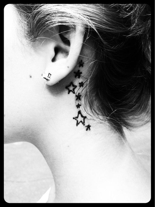 Behind The Ear Tattoos Designs 16