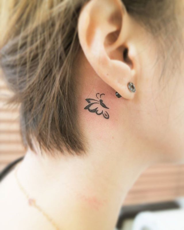 Behind The Ear Tattoos Designs 25