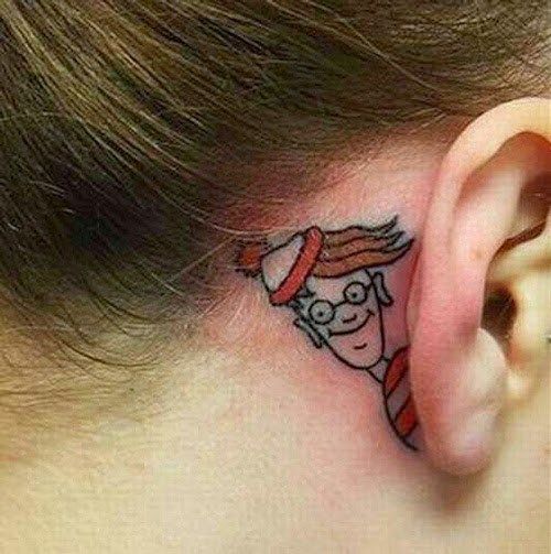Behind The Ear Tattoos Designs 32