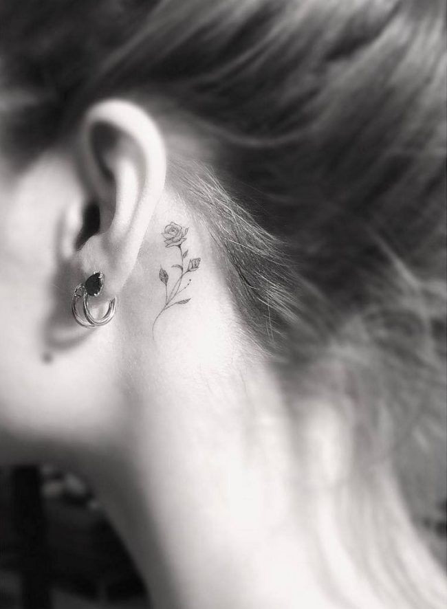 Behind The Ear Tattoos Designs 41