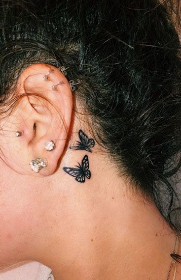 Behind The Ear Tattoos Designs 48