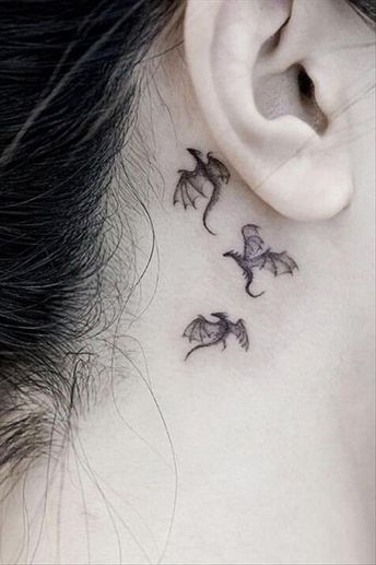 Behind The Ear Tattoos Designs 49