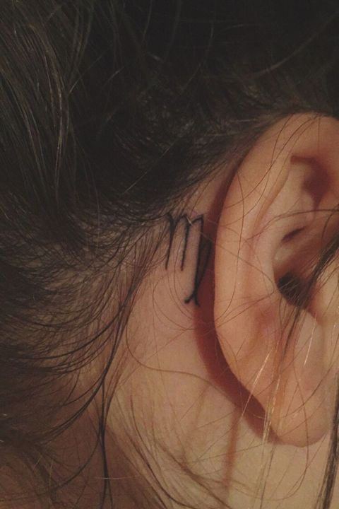 Behind The Ear Tattoos Designs 5