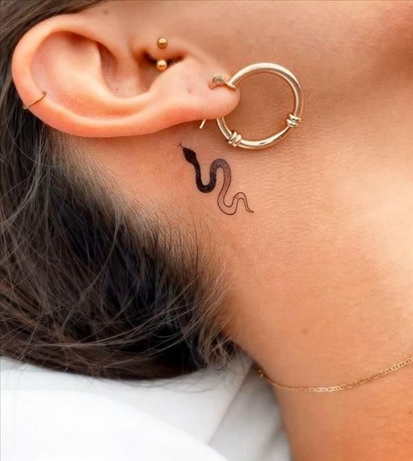 Behind The Ear Tattoos Designs 52