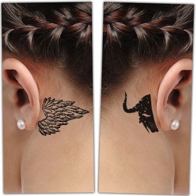 Behind The Ear Tattoos Designs 56