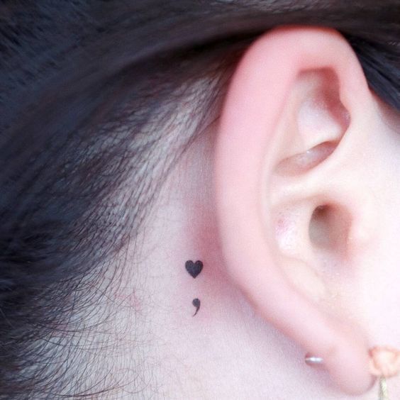 Behind The Ear Tattoos Designs 62