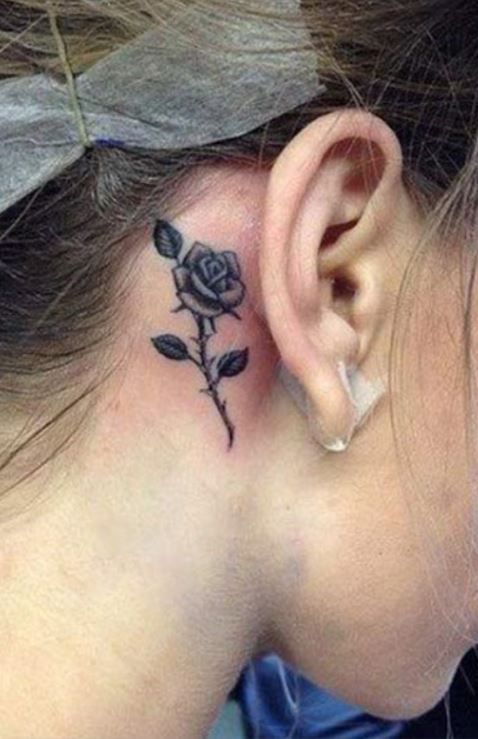 Behind The Ear Tattoos Designs 63
