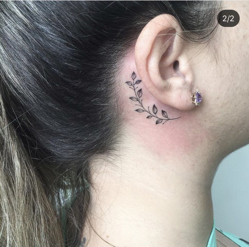 Behind The Ear Tattoo 110