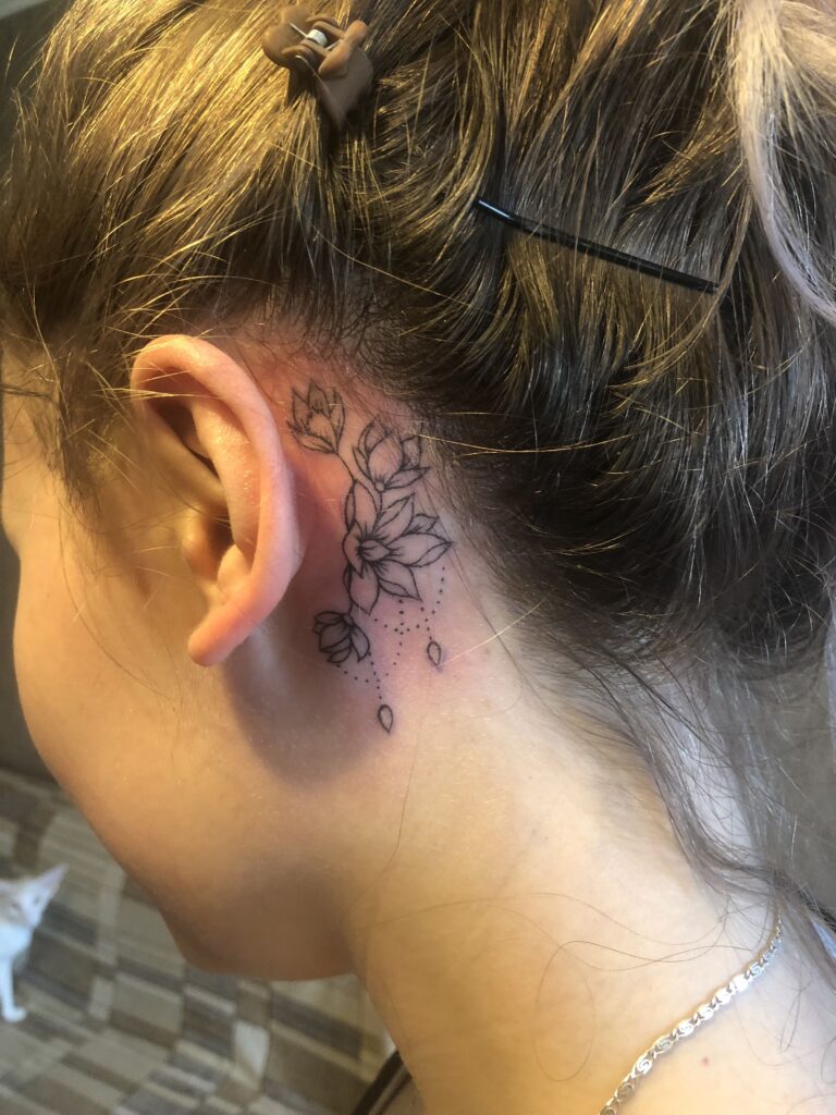 Behind The Ear Tattoo 117