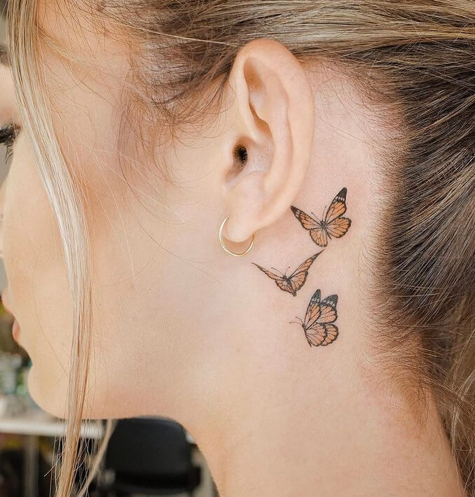Behind The Ear Tattoo 24