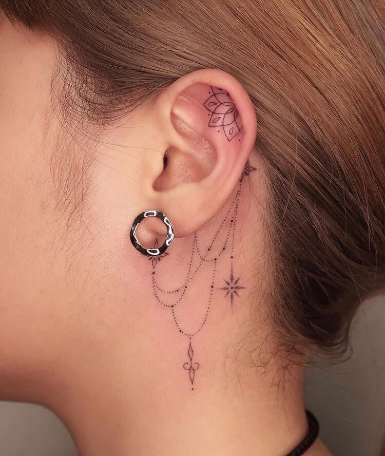 Behind The Ear Tattoo 27
