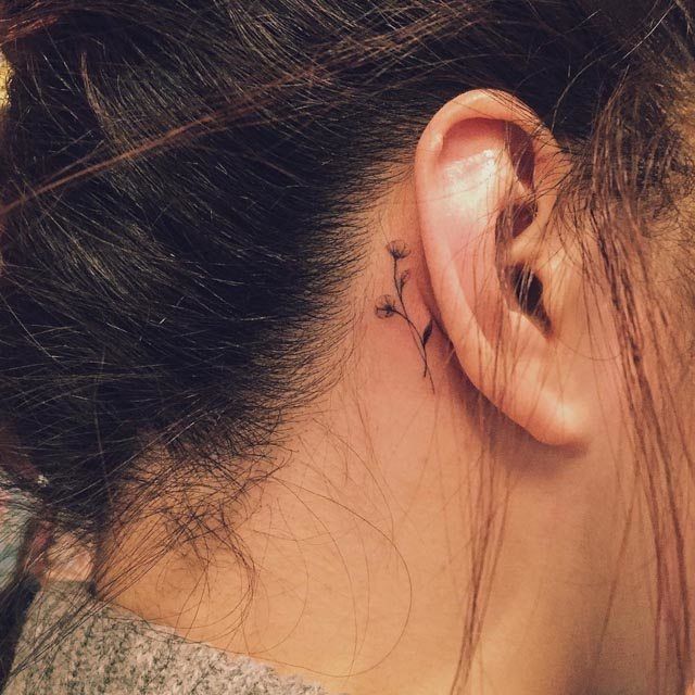 Behind The Ear Tattoo 36