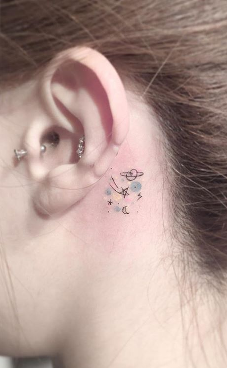 Behind The Ear Tattoo 7