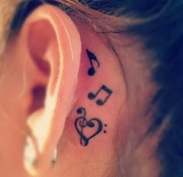 Behind The Ear Tattoo 8