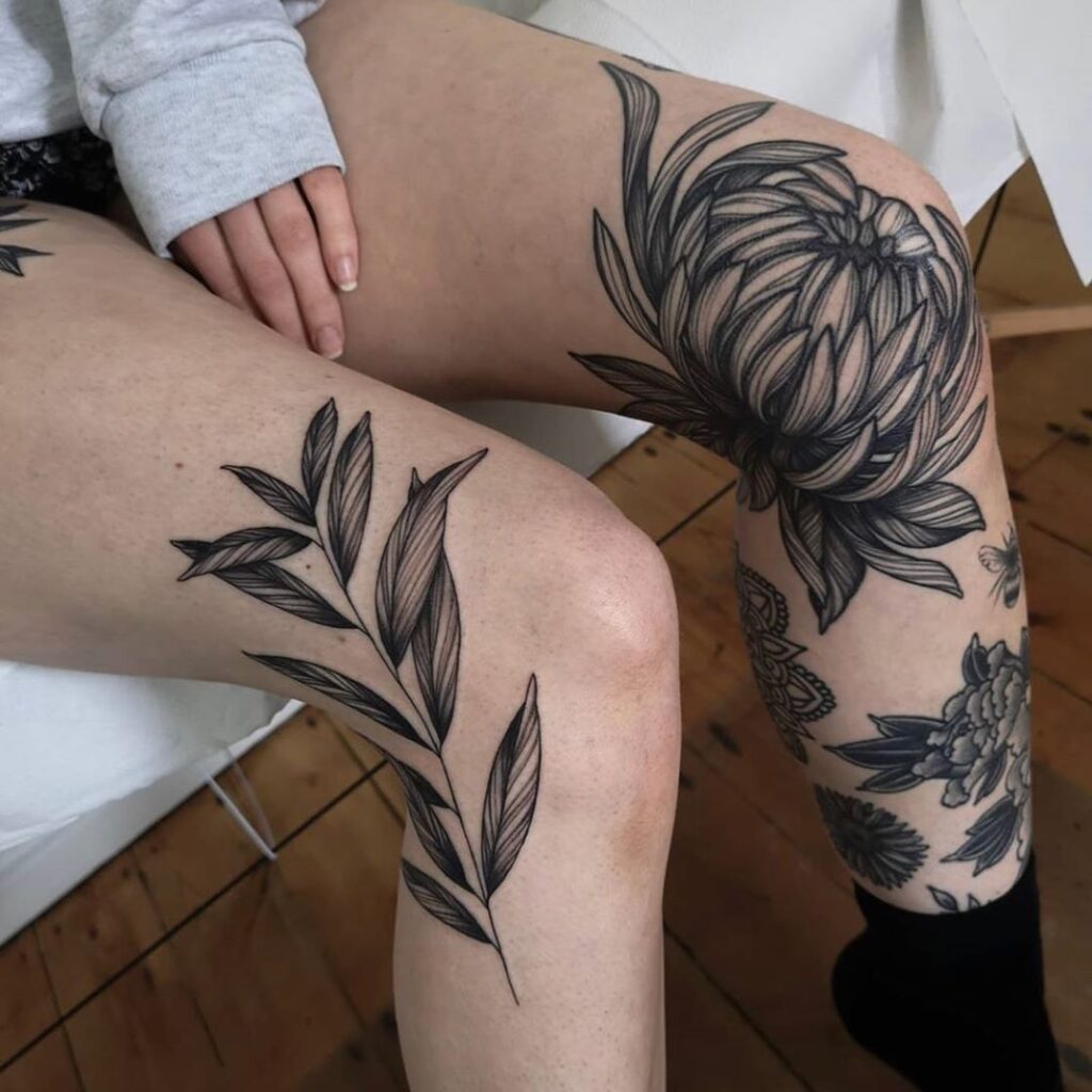 Knee Tattoos 59