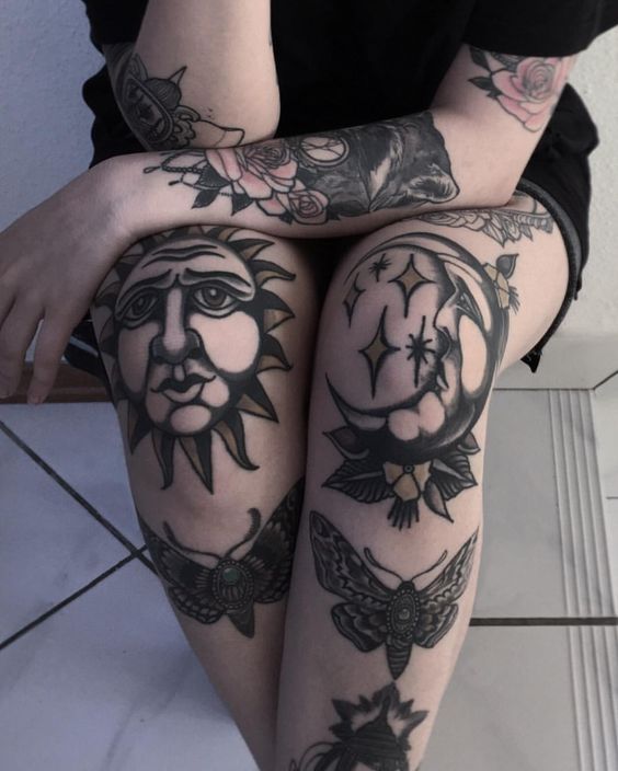 Knee Tattoos 93