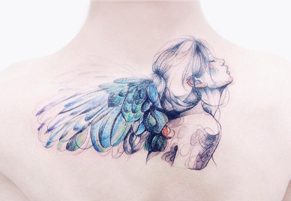 Guardian Angel Tattoos 53